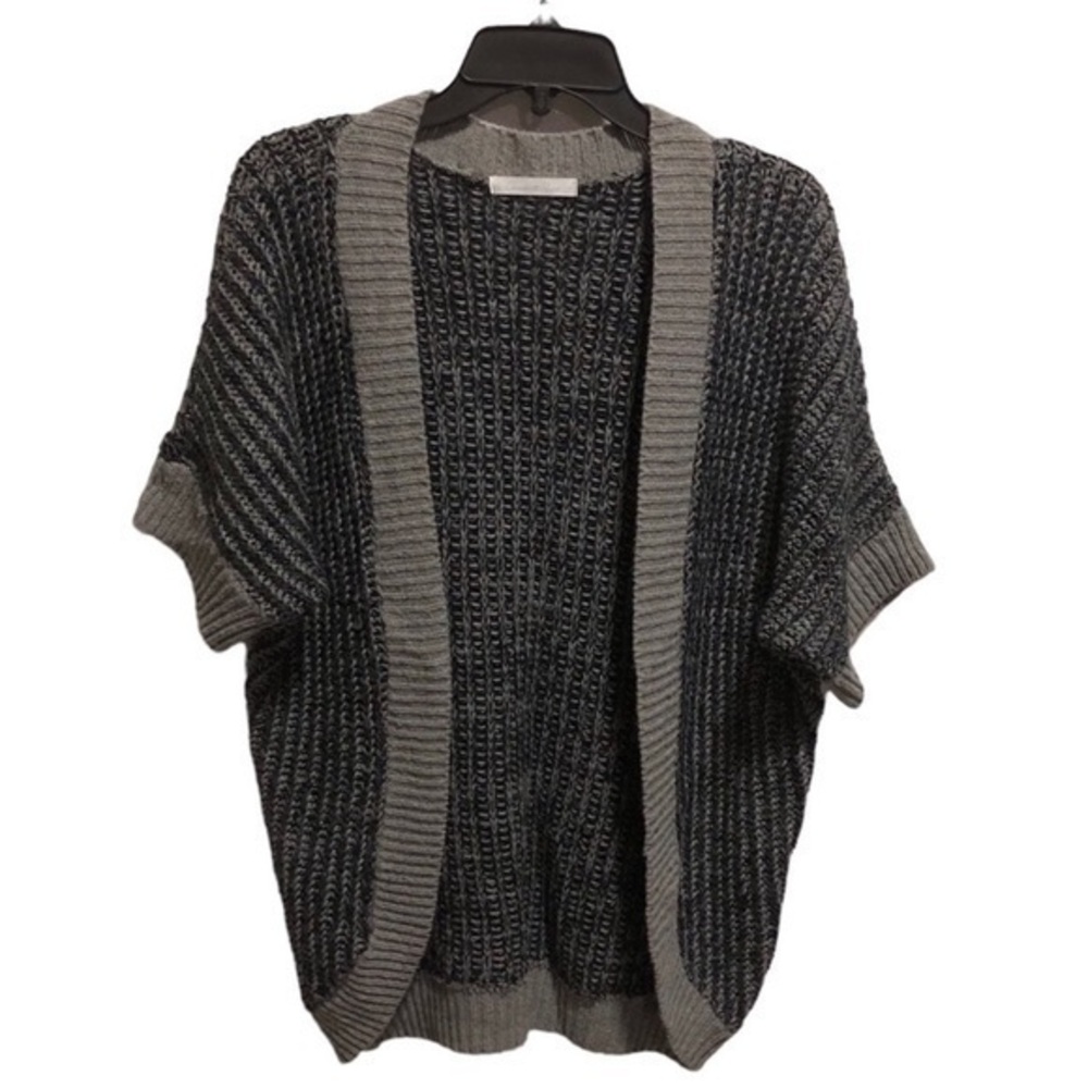 Cacoon Style Open Front Short Sleeve Cardigan